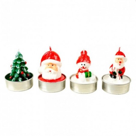 Kit 3 Mini Velas De Natal Boneco Neve Árvore Papai Noel 5 Cm - Feira da Madrugada SP