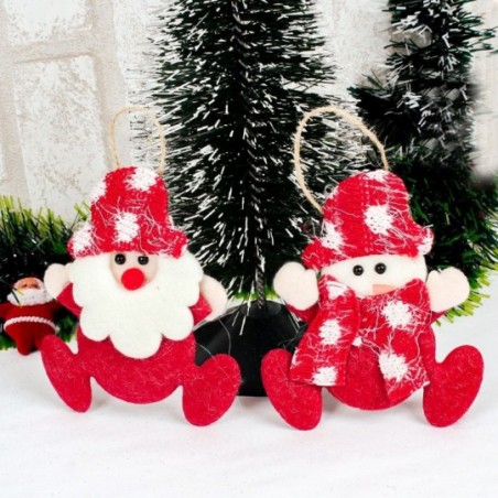 Enfeite Pendente Boneco Papai Noel De Natal 13 Cm - Feira da Madrugada SP