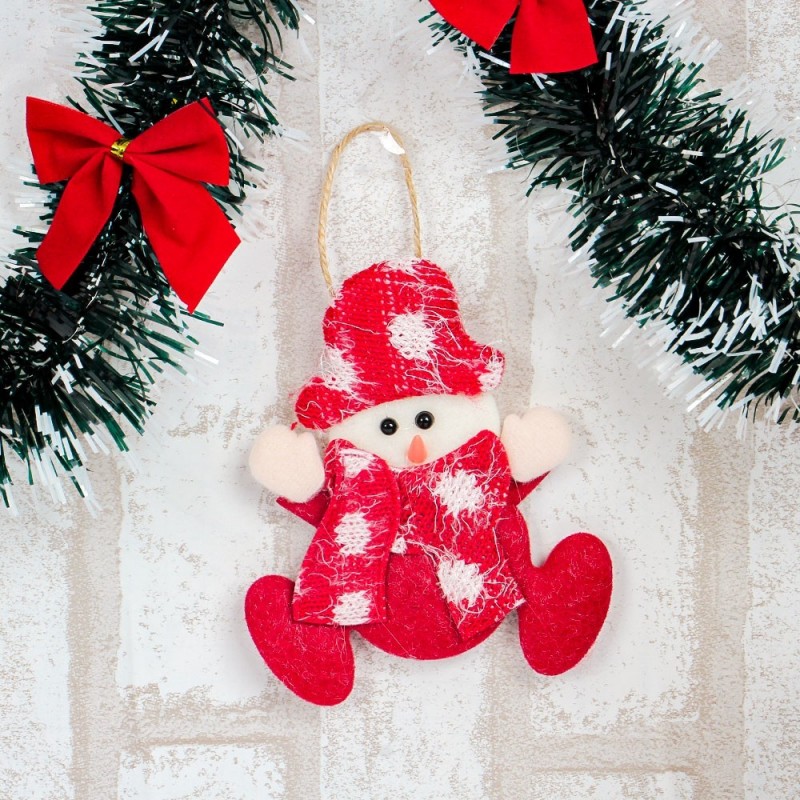 Enfeite Pendente Boneco Papai Noel De Natal 13 Cm - Feira da Madrugada SP