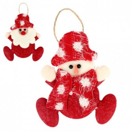 Enfeite Pendente Boneco Papai Noel De Natal 13 Cm - Feira da Madrugada SP
