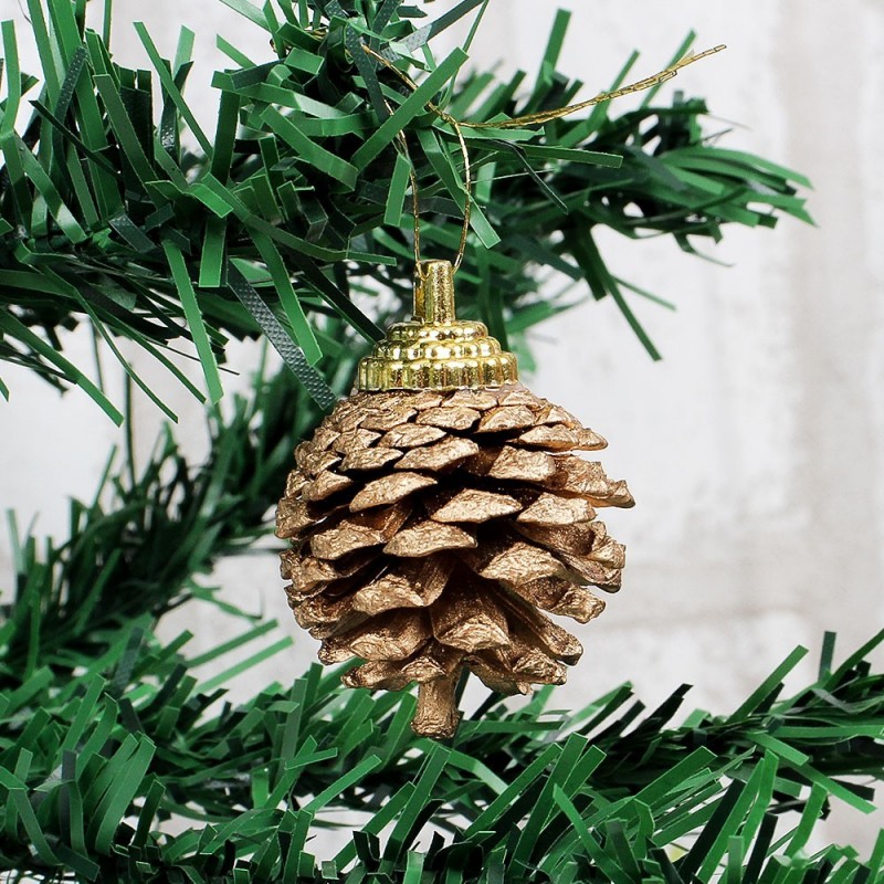 Kit Pendente Pinhas 3cm Enfeite Para Árvore De Natal - Compre Agora!