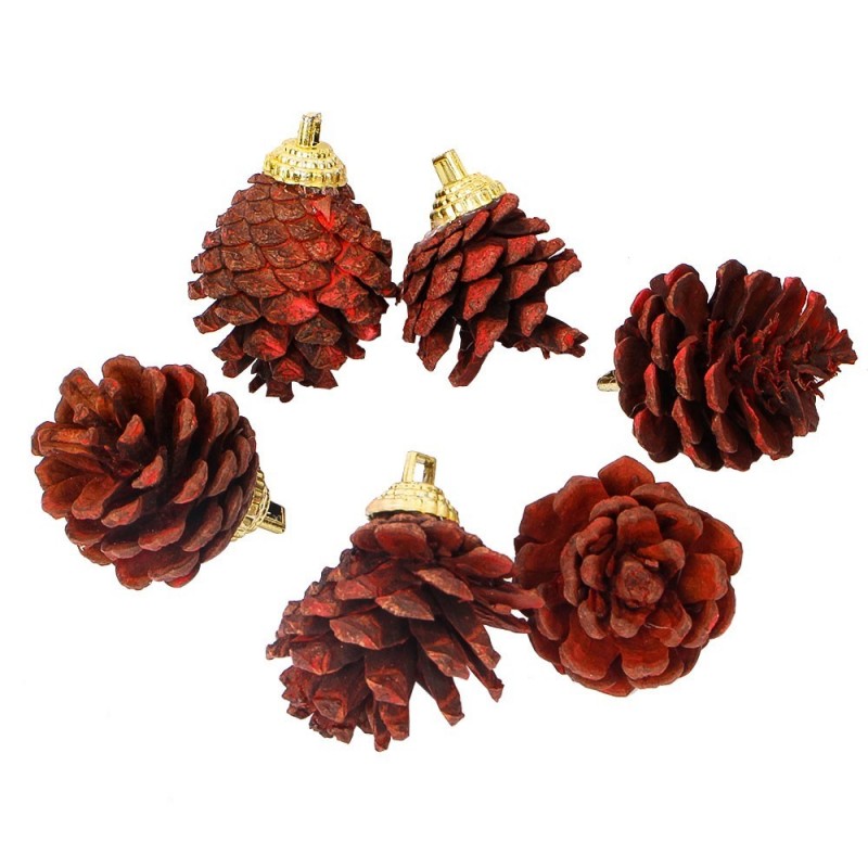 Kit Pendente Pinhas 3cm Enfeite Para Árvore De Natal - Compre Agora!