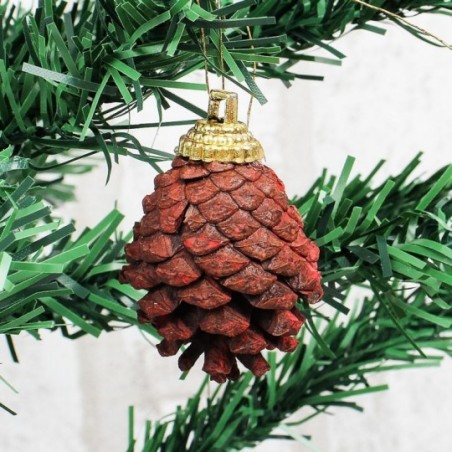 Kit Pendente Pinhas 3cm Enfeite Para Árvore De Natal - Compre Agora!