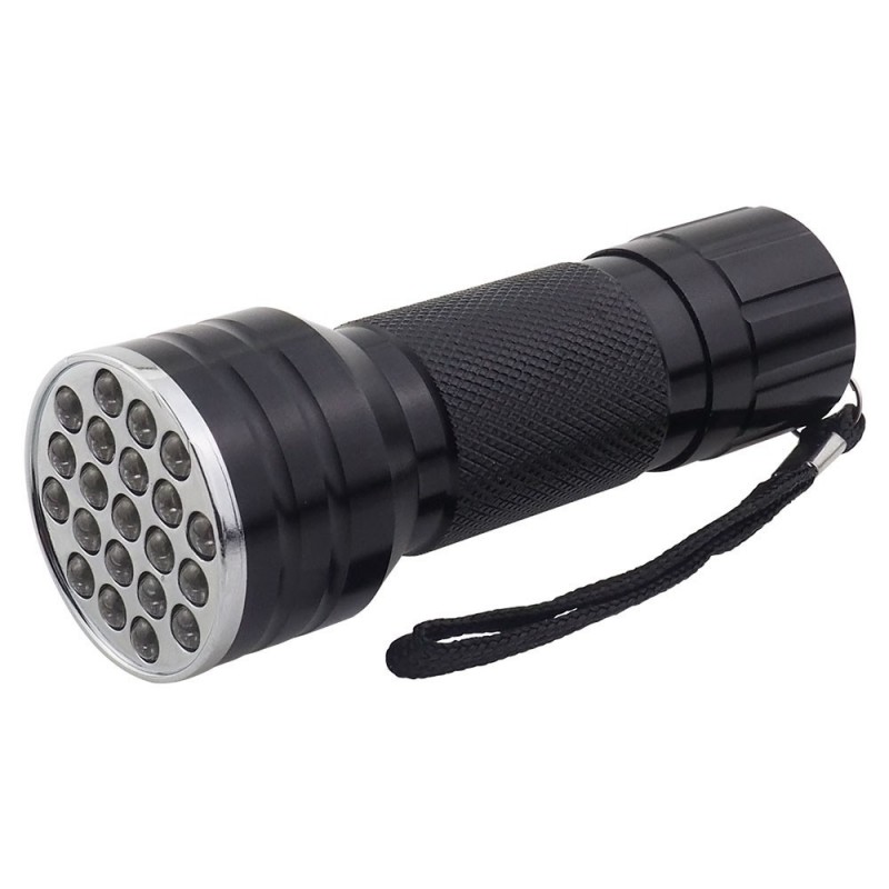 Mini Lanterna UV Com 21 LEDs Lâmpada Luz Ultravioleta - Feira da Madrugada SP
