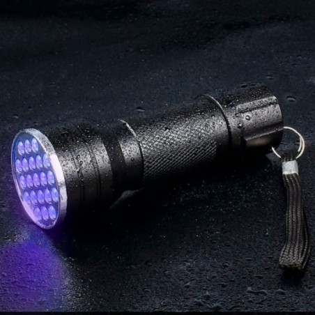 Mini Lanterna UV Com 21 LEDs Lâmpada Luz Ultravioleta - Feira da Madrugada SP