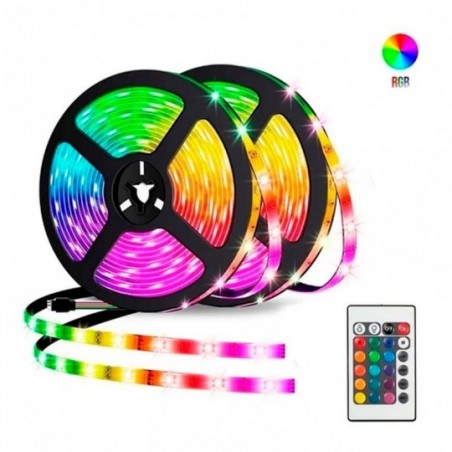 Fita Led Ultra Rgb 5050 3M Com Controle Rolo 16 Cores - Feira da Madrugada SP