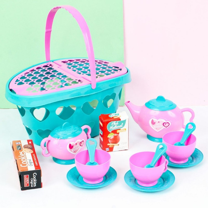 Cesta Chazinho Brinquedo Infantil Com 14 Peças Zuca Toys
