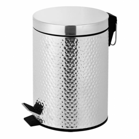 Lixeira Redonda Balde Interno Removível Com Pedal Inox 5 L - Compre Agora!