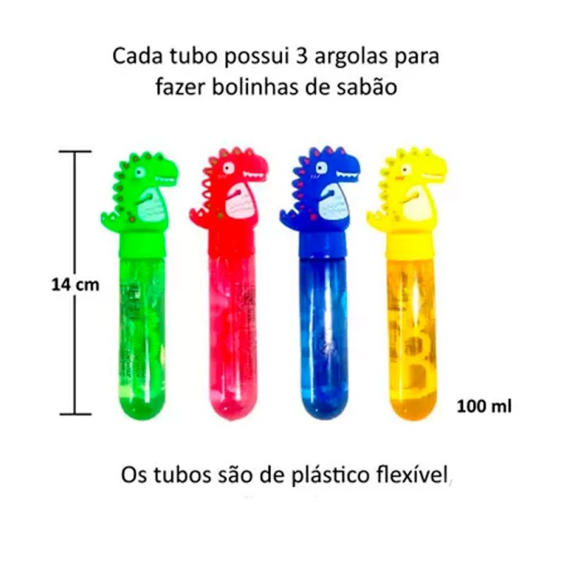 Bolha De Sabão 13 Cm Dragão Colorido Infantil - Feira da Madrugada SP