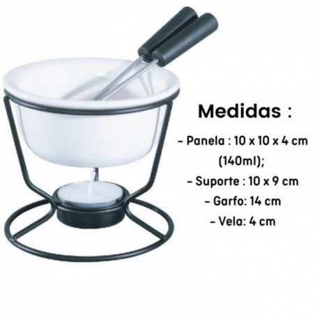 Jogo De Fondue Halle Com 5 Peças 140 Ml A Vela - Feira da Madrugada SP