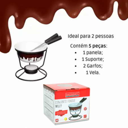 Conjunto Para Fondue De Cerâmica 5 Peças 140 ML - Compre Agora!