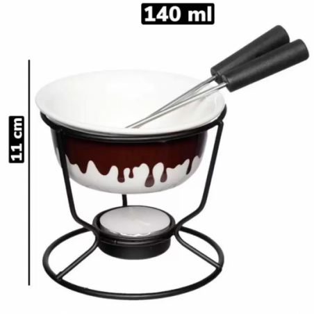 Conjunto Para Fondue De Cerâmica 5 Peças 140 ML - Compre Agora!