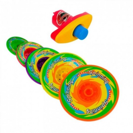 Super Pião Turbo Peg-Top Com 6 Peças De Brinquedo Colorido - Feira da Madrugada SP