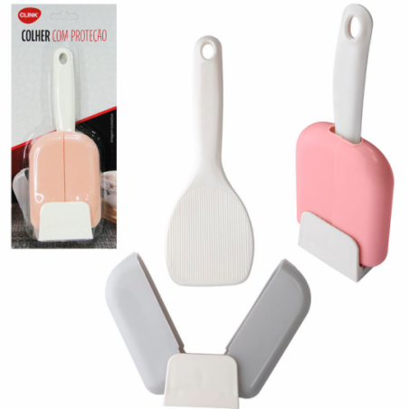 Colher De Arroz Com Proteção Plástico 7,5 x 3,8 x 20cm - Compre Agora!