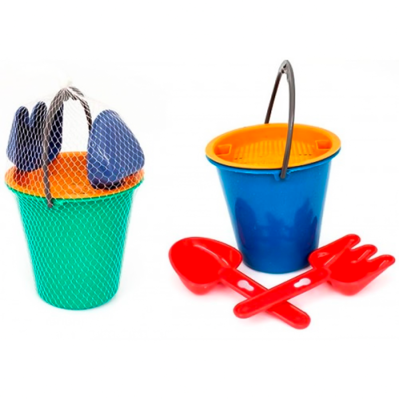 Brinquedo Balde De Praia Pequeno Areia 4 Peças 13cm - Compre Agora!