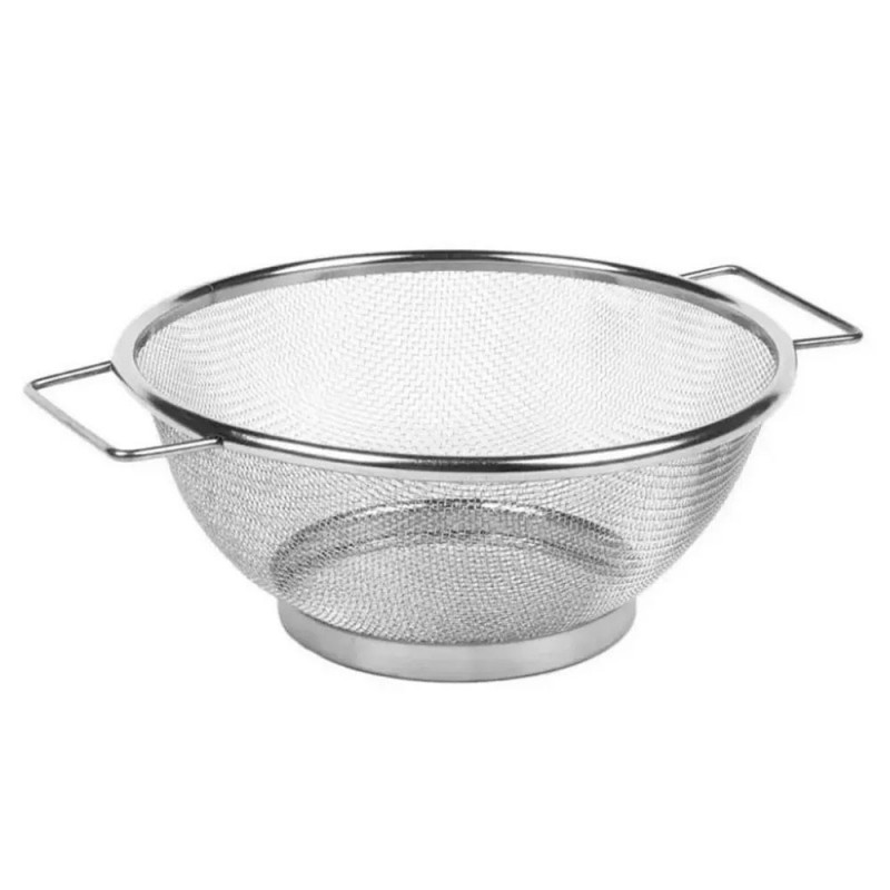 Escorredor De Alimentos Com Alça Em Metal 24 Cm - Feira da Madrugada SP