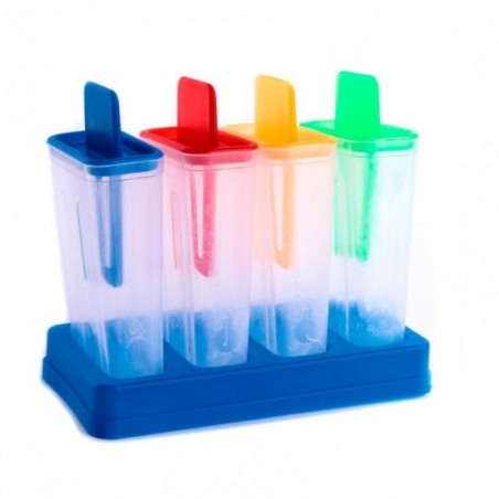Kit 4 Formas Para Picolé De Plástico Colorido Sorvetinho - Feira da Madrugada SP