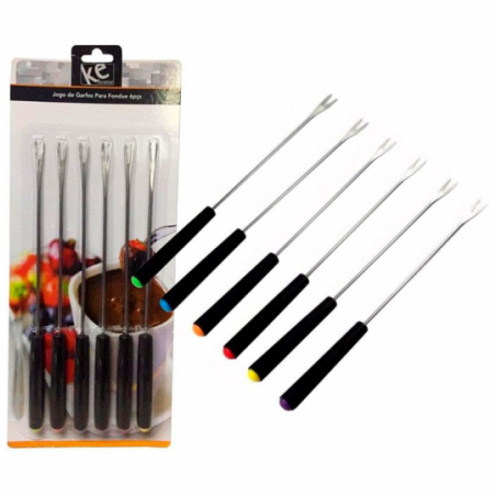 Jogo De Garfos Para Fondue 6 Peças Aço Inox Kehome - Compre Agora!