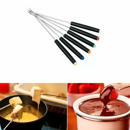 Jogo De Garfos Para Fondue 6 Peças Aço Inox Kehome - Compre Agora!