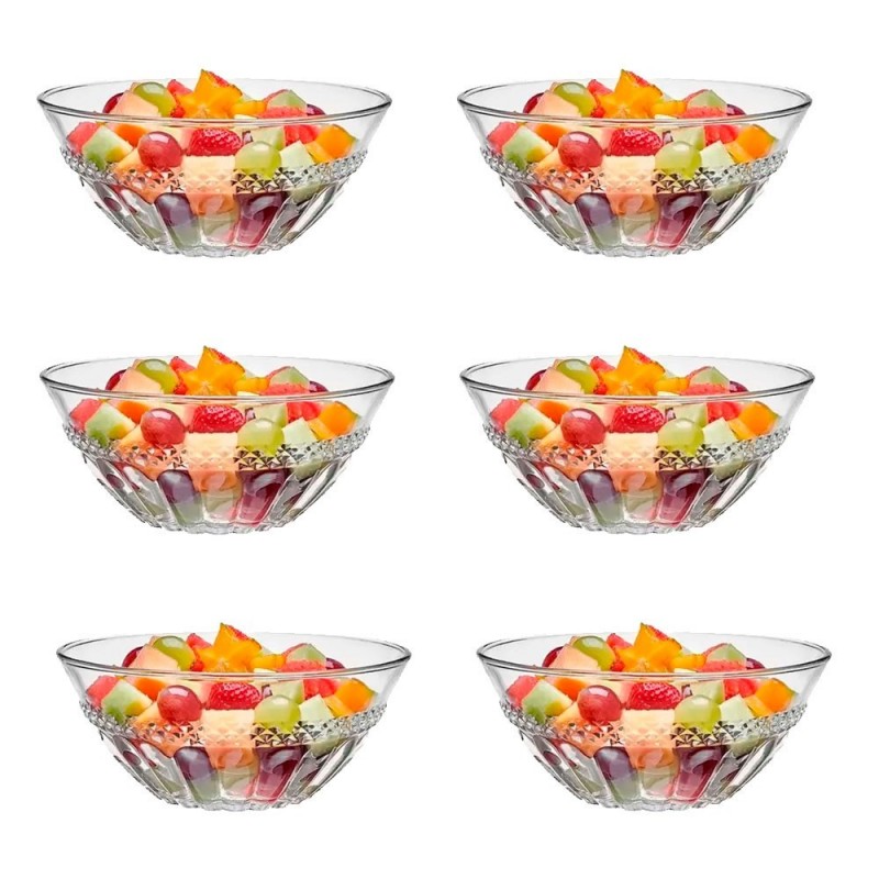 Jogo De Sobremesa Bowl Vidro 6 Peças 240Ml Dália - Feira da Madrugada SP