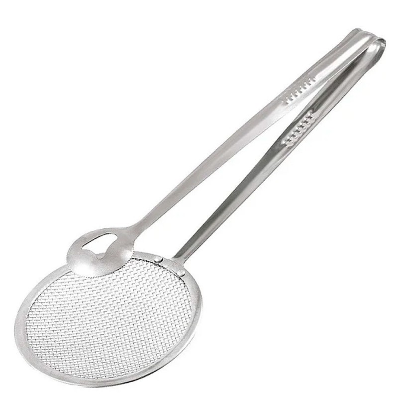 Escumadeira Para Fritura Com Pegador Em Inox 10 Cm - Feira da Madrugada SP
