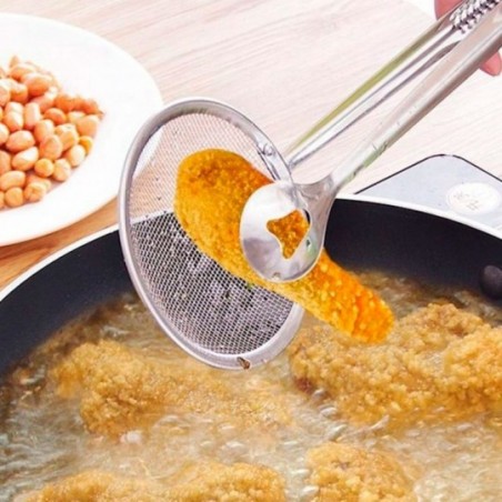 Escumadeira Para Fritura Com Pegador Em Inox 10 Cm - Feira da Madrugada SP