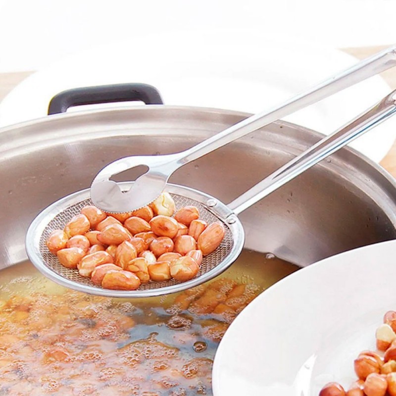 Escumadeira Para Fritura Com Pegador Em Inox 10 Cm - Feira da Madrugada SP