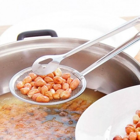 Escumadeira Para Fritura Com Pegador Em Inox 10 Cm - Feira da Madrugada SP