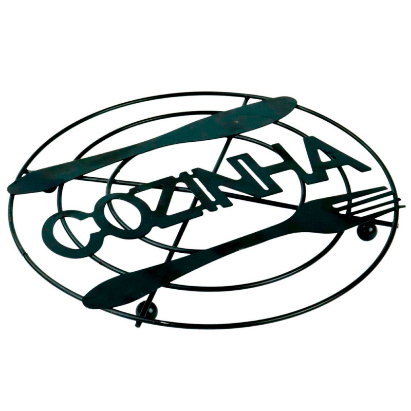 Descanso De Panela Suporte Preto Em Metal - Compre Agora!