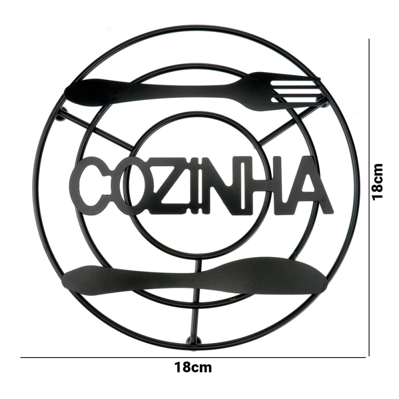 Descanso De Panela Suporte Preto Em Metal - Compre Agora!