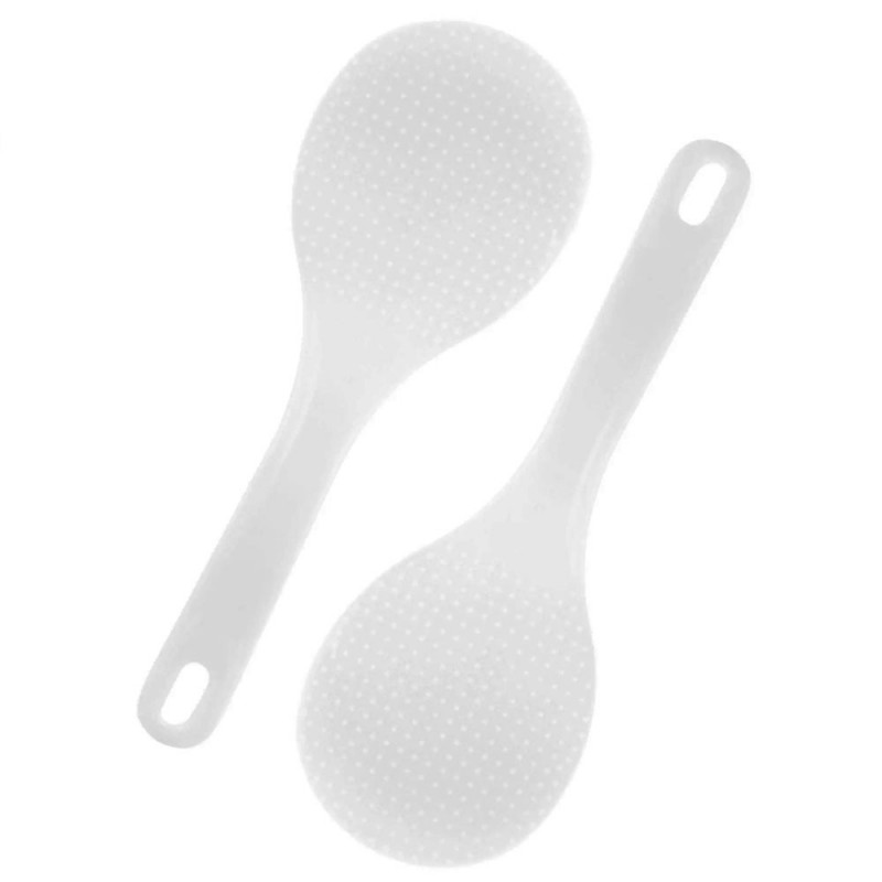 Colher De Arroz Com 2 Peças Plástico Colorido Utensílios 19 Cm - Feira da Madrugada SP