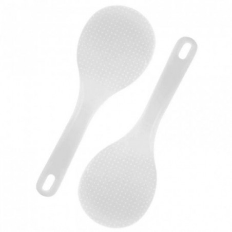Colher De Arroz Com 2 Peças Plástico Colorido Utensílios 19 Cm - Feira da Madrugada SP