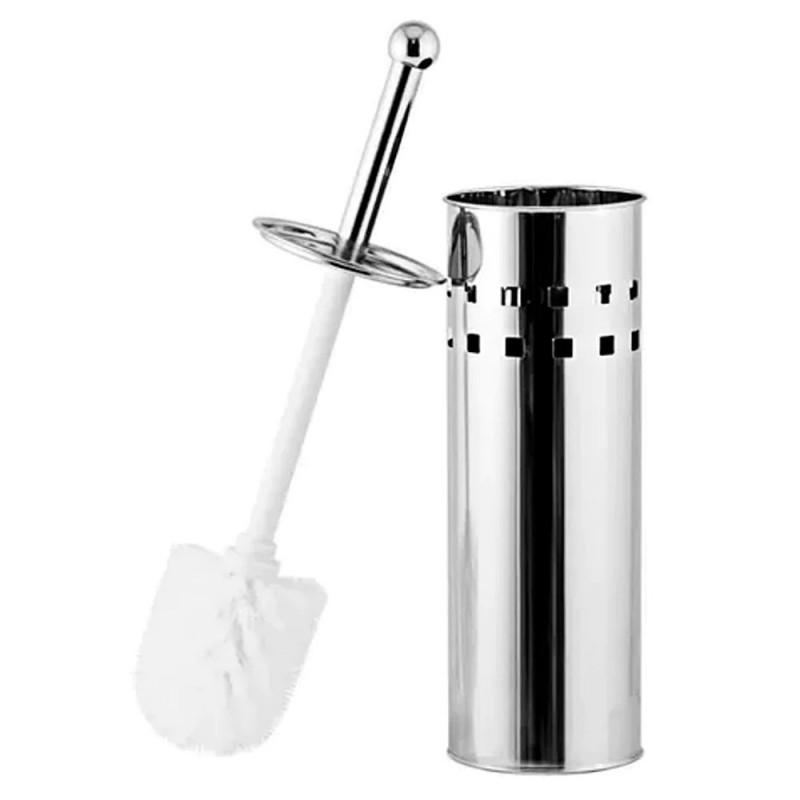 Escova Vaso Sanitário Com Suporte Em Inox