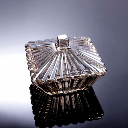 Bomboniere De Cristal Vidro Quadrada Pequena Glass Candy Jar
