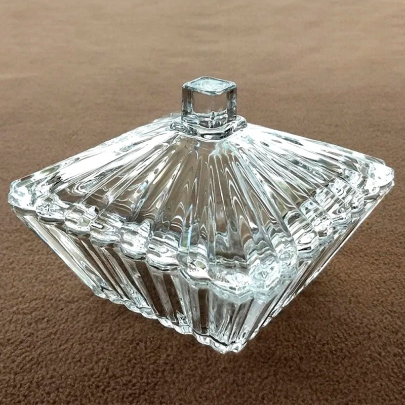 Bomboniere De Cristal Vidro Quadrada Pequena Glass Candy Jar