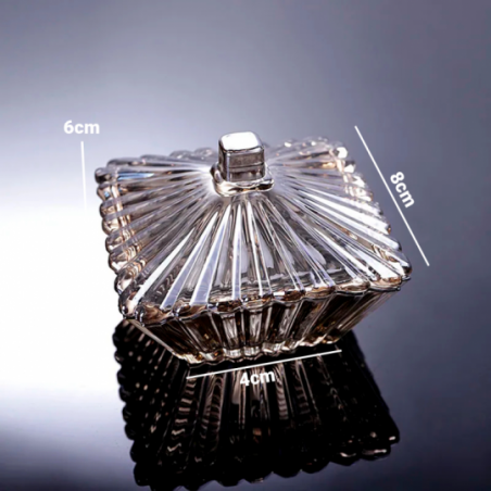 Bomboniere De Cristal Vidro Quadrada Pequena Glass Candy Jar