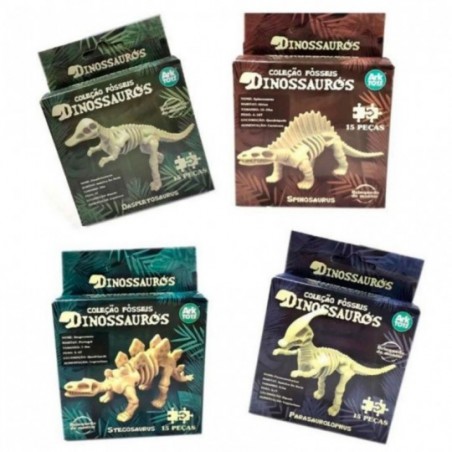 Fosseis De Dinossauros Brinquedo Colecionável Desmotável 15 peças - Feira da Madrugada SP