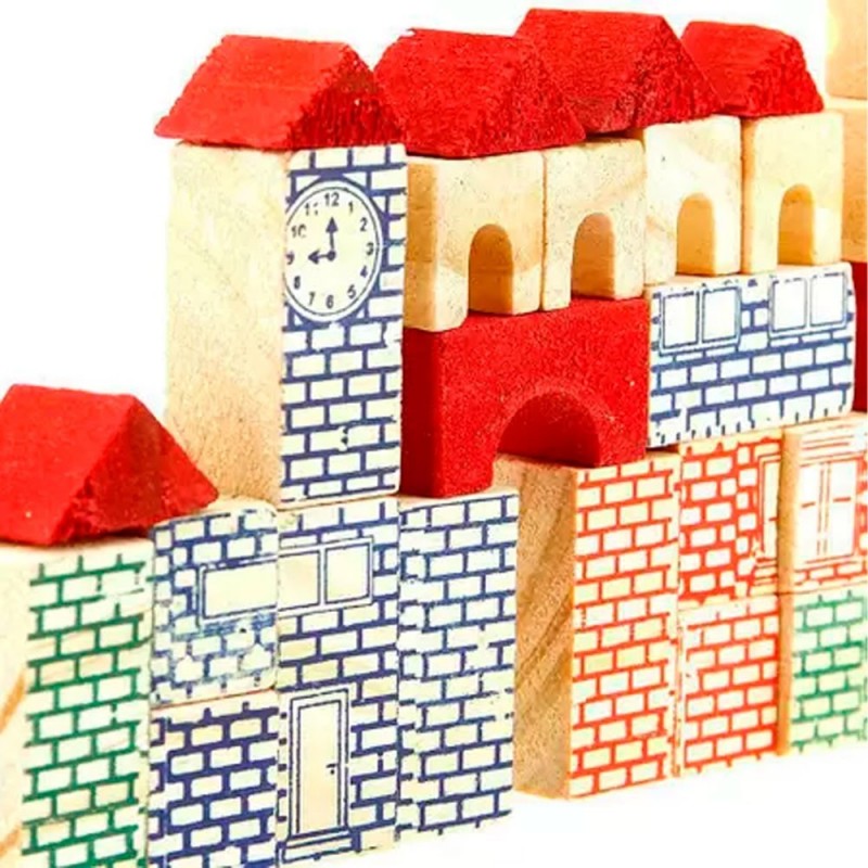 Mega Construção Blocos De Montar Com 54 Peças Brinquedo - Feira da Madrugada SP