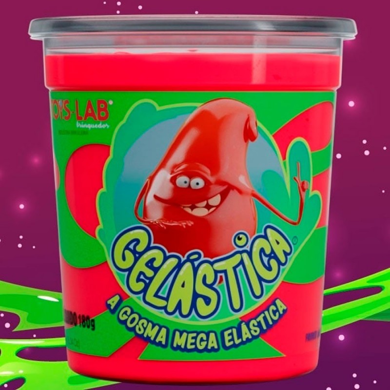 Slime Gelástica Colorida 180g Mega ElasticaPara Brincar Infantil - Feira da Madrugada SP