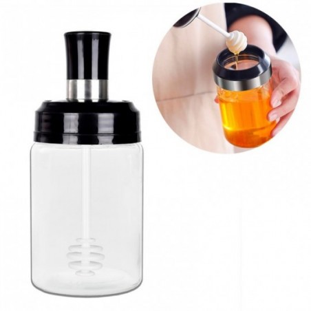 Pote De Vidro Com Meleira 260Ml Porta Mel - Feira da Madrugada SP