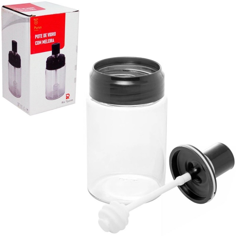 Pote De Vidro Com Meleira 260Ml Porta Mel - Feira da Madrugada SP