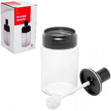 Pote De Vidro Com Meleira 260Ml Porta Mel - Feira da Madrugada SP