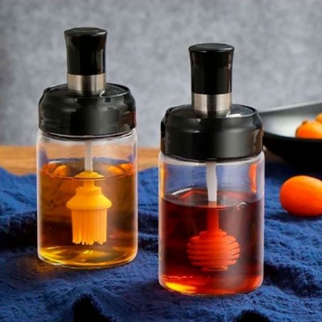 Pote De Vidro Com Meleira 260Ml Porta Mel - Feira da Madrugada SP