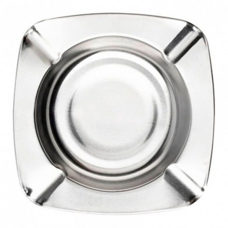 Cinzeiro Em Aço Inox Quadrado 11 Cm - Feira da Madrugada SP