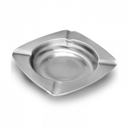 Cinzeiro Em Aço Inox Quadrado 11 Cm - Feira da Madrugada SP