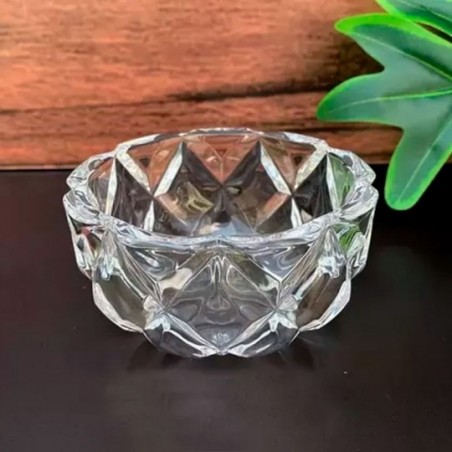 Tigela Bowl Cristal Diamond De Vidro 300Ml Para Sobremesa - Feira da Madrugada SP