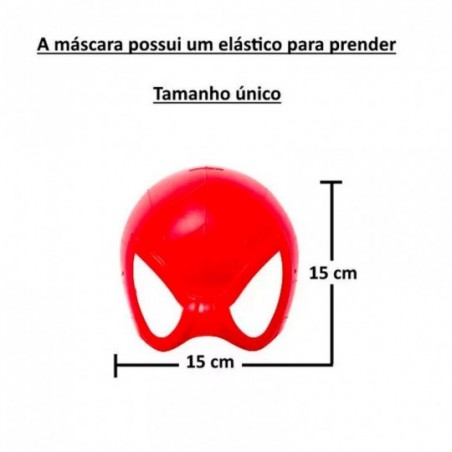Máscara Herói Teia Vermelho De Brinquedo Infantil - Feira da Madrugada SP
