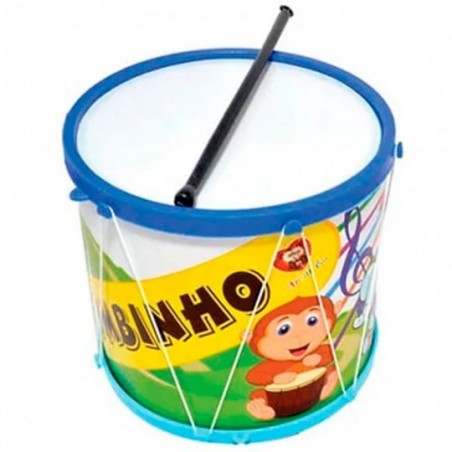 Tambor Bumbinho Safari Com Baqueta De Brinquedo Infantil - Feira da Madrugada SP