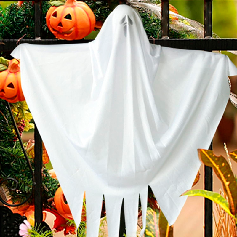 Boneco Fantasma Branco Poliéster 80cm Enfeite Halloween - Compre Agora!