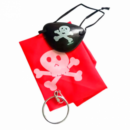 Kit Pirata Com 3 Peças Para O Halloween Festa Fantasia - Compre Agora!